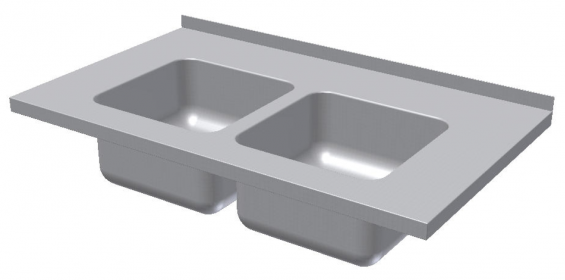 KPDDV - Pracovní deska s dřezy