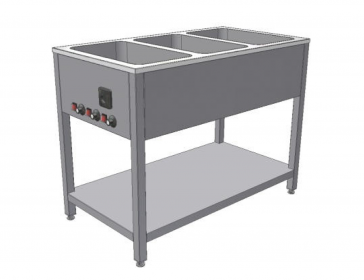 KSVOL S - Výdejní stůl s ohřevem s oddělenými lisovanými lázněmi