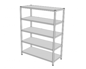 KRGP - Skladový regál s plnými policemi
