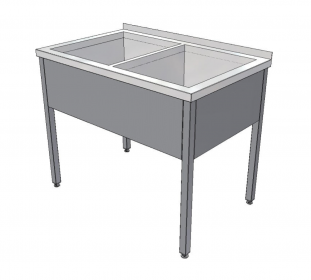 KSDSD - Dřez svařovaný - dvoudílný