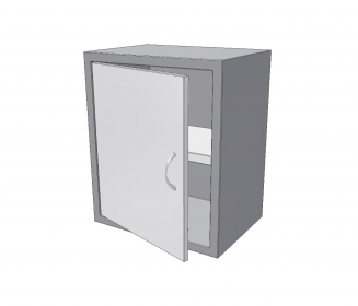 KNSSDJK - Skříňka uzavřená s křídlovým dvířkem a policí