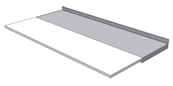 KPDNV - Pracovní deska dělená, nierolen - nerez