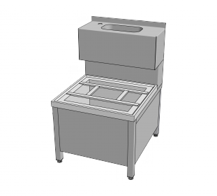 KSVV 2 - Kombinovaná výlevka s rámem a umyvadlem