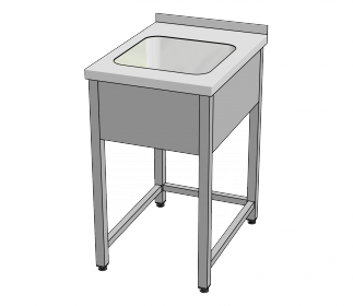KSVI - Mycí stůl s lisovaným dřezem